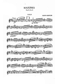 Шопен - Мазурка op.33 N2 - Крейслер - Партия - первая страница